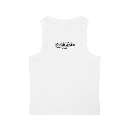 TOO COLD TO CARE CROP TANK TOP