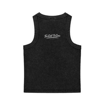 TOO COLD TO CARE CROP TANK TOP