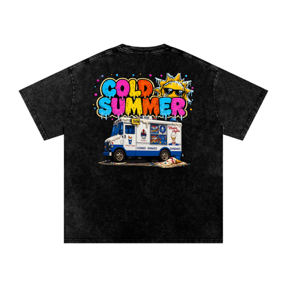 No Chill - Cold Summer Snow Wash Oversized Tee