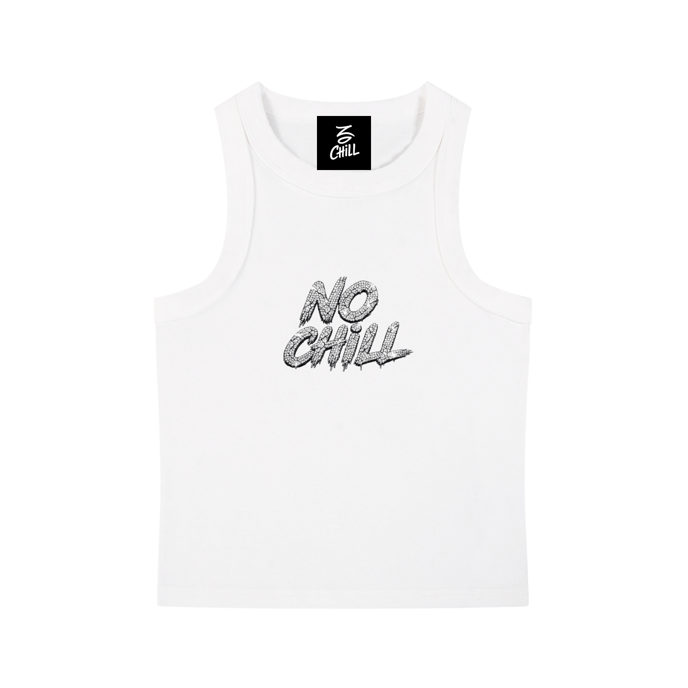 TOO COLD TO CARE CROP TANK TOP